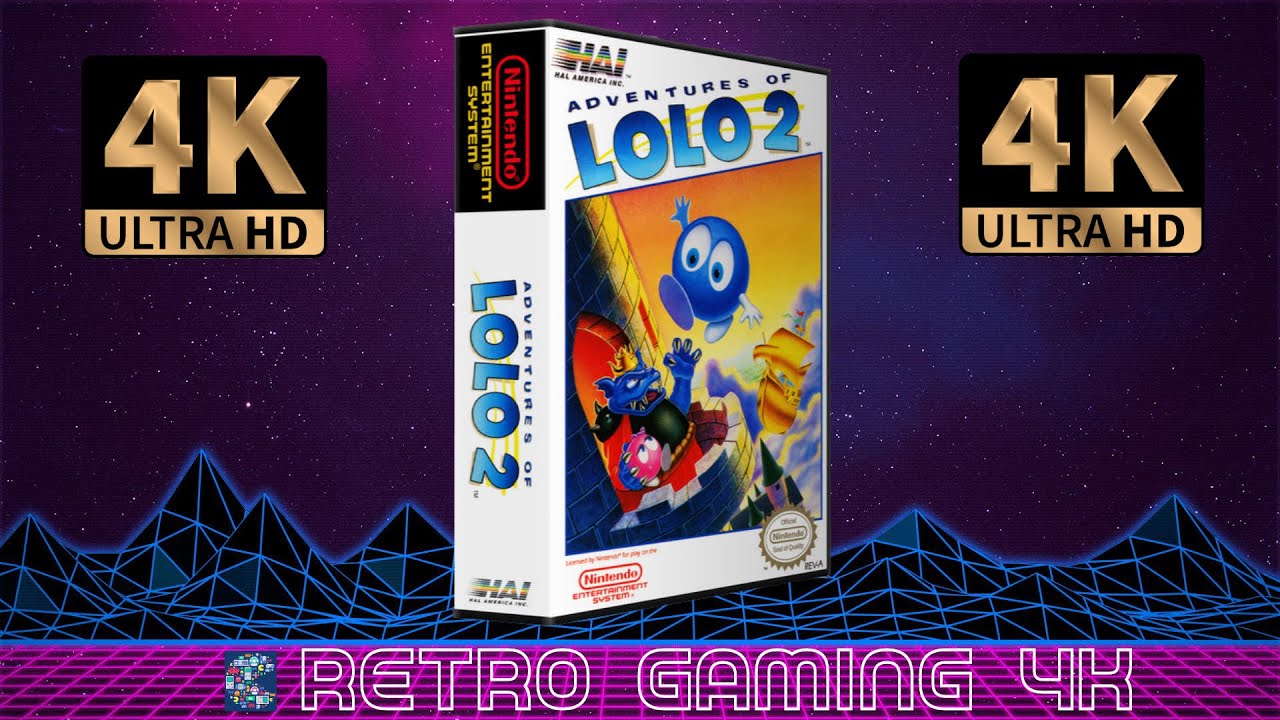 Adventures of Lolo 2 (1990) NES retro video game intro / demo 4K - YouTube