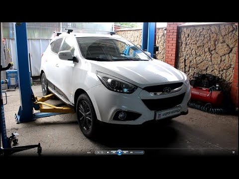 Замена переднего правого подшипника ступицы на Hyundai ix35 Хендай 2,0  Ай Икс 35  2014 года