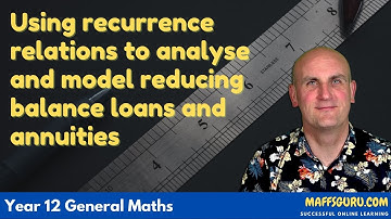 Using recurrence relations to analyse and model reducing balance loans and annuities