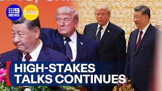 Trump and Xi Jinping continue high-stakes talks in Beijing | 9 News Australia