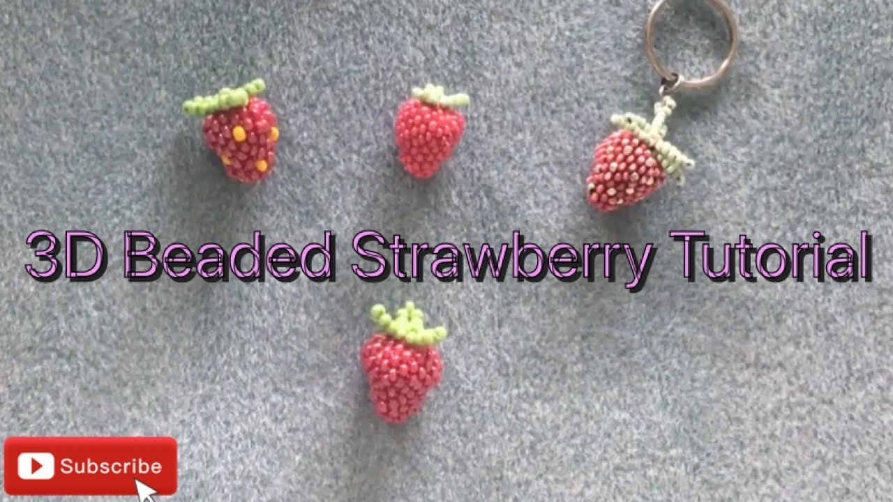 Beaded strawberry tutorial 