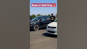 Tata Nexon vs Swift Drag Race 🔥 #shorts #youtubeshorts #nexon #swift #cars #viral