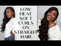 Low Heat Soft Curls on Straightened #NaturalHair | Ebony's Curly TV