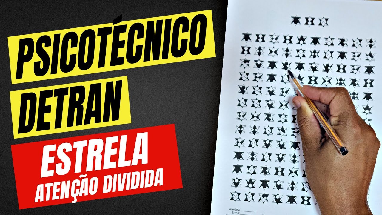 PSICOTÉCNICO DO DETRAN 2025 - COMO PASSAR NO TESTE ESTRELA DE ATENÇÃO ...
