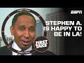 Stephen A. is happy to be in LA 😂😃 | First Take