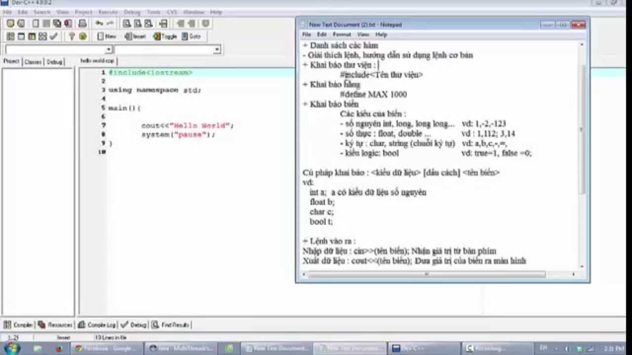devc  New 2022  Cách viết một chương trình đơn giản trên C++ với DevC++