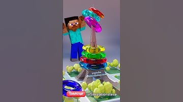 Most Satisfying Soft body Eiffel Vs Minecraft Steve Simulation😋😋😋