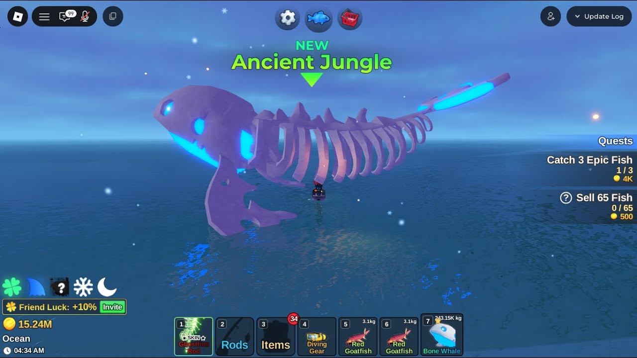 AKHIRNYA AKU MENDAPATKAN BONE WHALE.... Fish it - YouTube