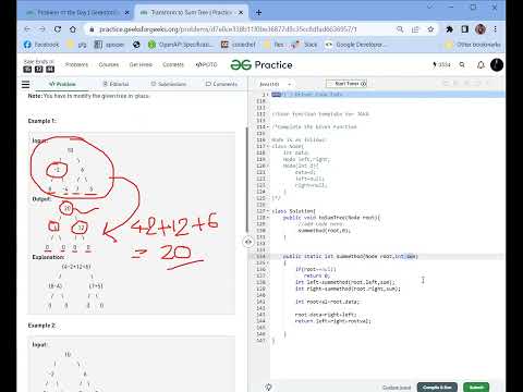 Transform to Sum Tree || JAVA discussion || GFG Problems
