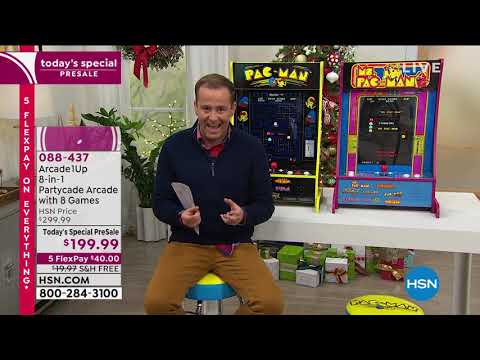 Arcade1Up 8in1 Ms. PacMan Partycade Arcade with 8 Games from HSNtv