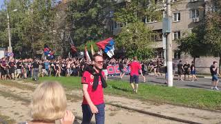 Фанаты ЦСКА перекрыли улицы города Тулы