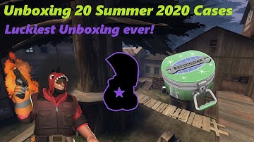 TF2 Unboxing: 20 Summer 2020 Cases Luckiest Unboxing Ever!