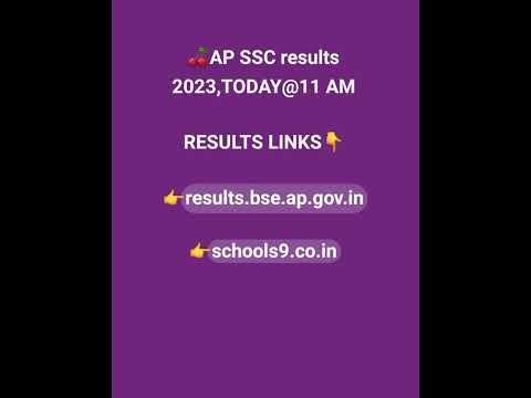 AP SSC results 2023,TODAY@11 AM**RESULTS LINKS results.bse.ap.gov.in*manabadi.co.in**schools9.co.in*