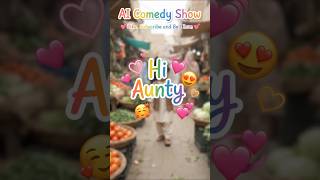 Haye Haye Aunty 🤣🥰 #aunty #comedy #ai #aishorts #shorts #funny