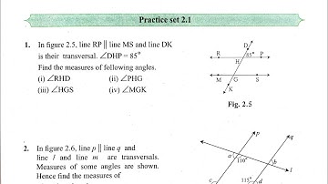 Parallel Line Practice Set 2.1 for class 9 | Maths Part-2 chapter 2 MH-Board | Smart Learning Planet
