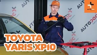 How to change Windshield wipers on TOYOTA YARIS (SCP1_, NLP1_, NCP1_) - online free video