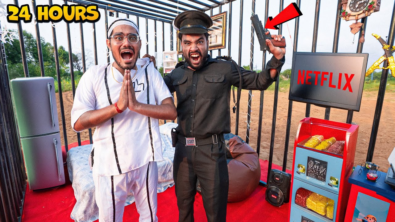 24 Hours In Luxury Jail Challenge | 24 घंटे इस जेल से बाहर नहीं निकल सकते