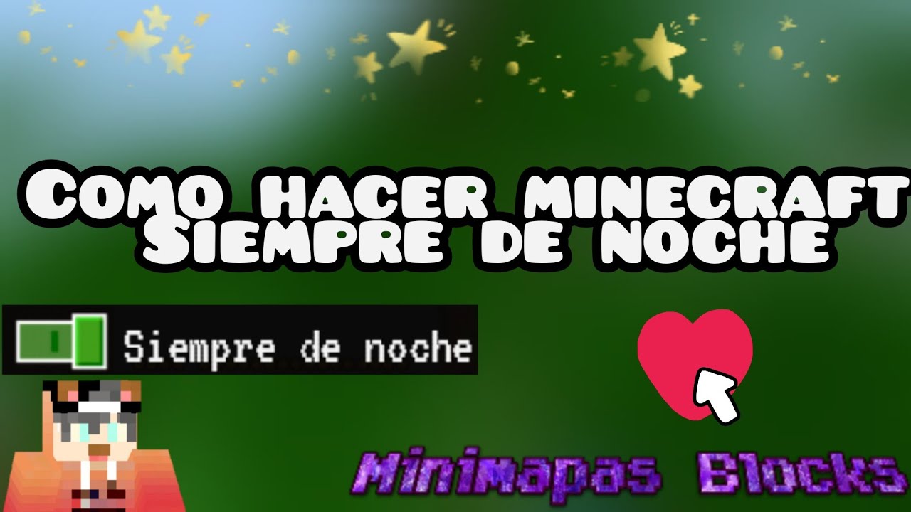 Como poner minecraft siempre de noche (comandos) (sin mods) | Minecraft
