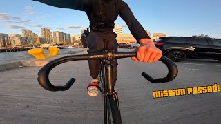 Fixed flat tire || Fixed Gear ride in the city