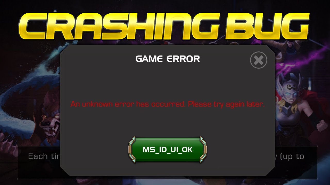 Crashing Bug Latest and When it Will Be Fixed! | Marvel Contest of ...