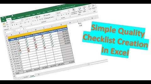 How to Create Quality Checklist in Excel II Using Conditional & Custom Formatting II