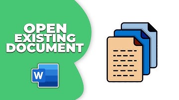 How to open  an existing document in Microsoft word