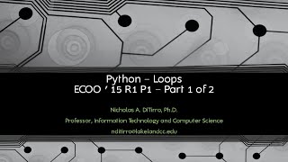 Programming - Python - Loops - ECC0015r1p1 - Part 1 of 2 - 021023A01