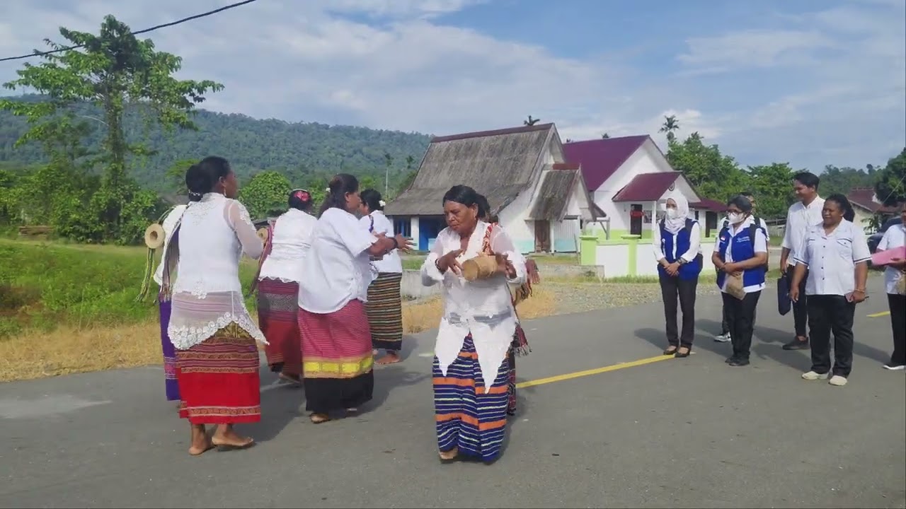 Penyambutan Tim Surveyor Akreditasi Puskesmas Manunggal Jaya, Nabire, Papua Tengah