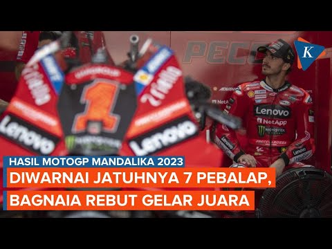 Hasil MotoGP Mandalika 2023: 7 Pebalap Jatuh, Francesco Bagnaia Juara