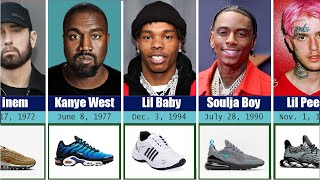 The most famous Rappers and the sneakers they wear in real life