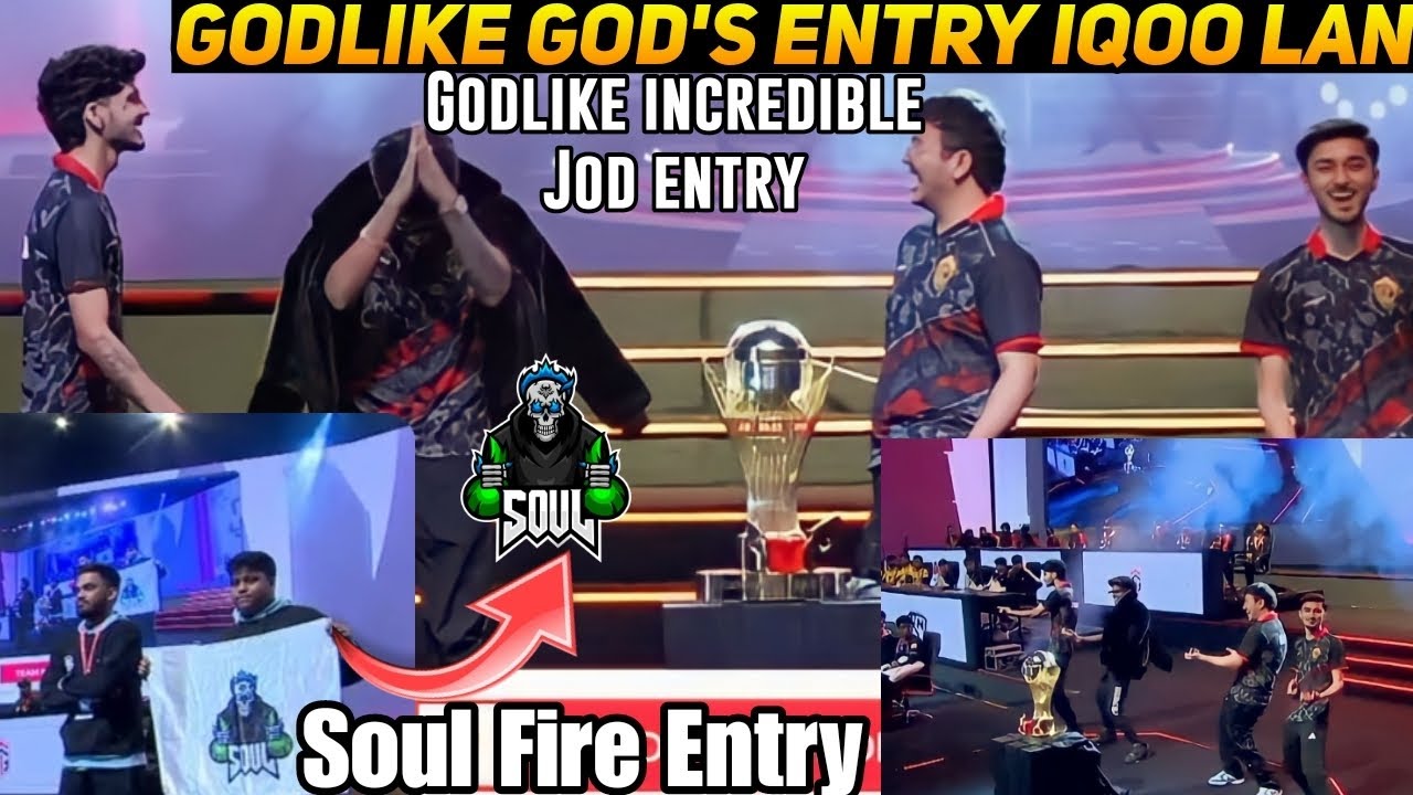 Team Godlike 👑 Fire 🔥 Entry 🤯 Iqoo Lan || IqooSoul Jod Entry ️ ...