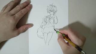 ただのぬりえになってしまった 神刀 朧 ゆらぎ荘の幽奈さん Youtube