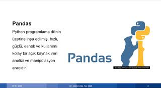 4- Veri Madenciliğinde Temel Pandas Kullanımı 4- Veri Madenciliğinde Temel Pandas Kullanımı