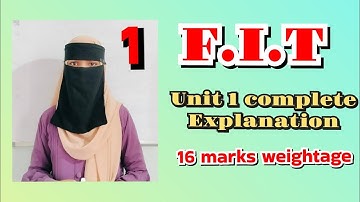 Degree Semester-1 FIT Unit 1 complete explanation💯✅️/O.U/ Unit 1 fit explanation