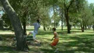 Crazy double backflip off tree