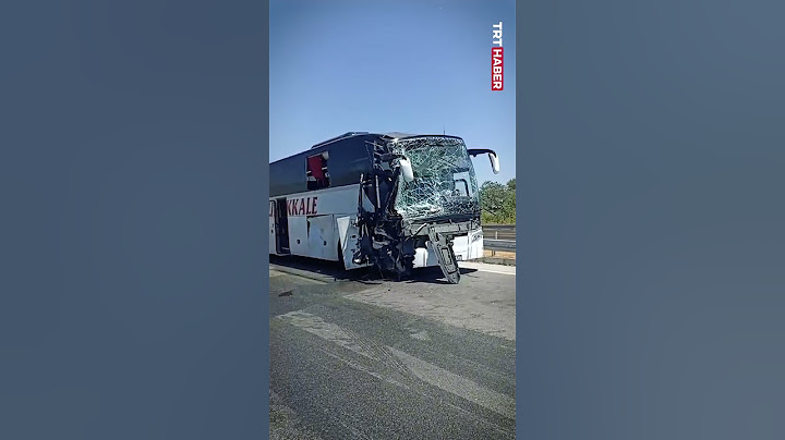 Yolcu otobüsü iş makinesine çarptı