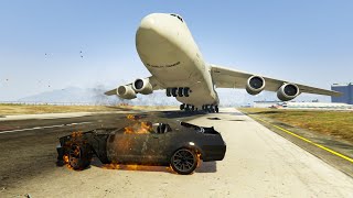 Burning Car In The Runway During Take Off , And Then Emergency Landing ...