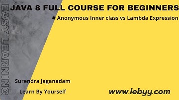 Difference between Anonymous Class & Lambda Expression | Java 8 features for Beginners