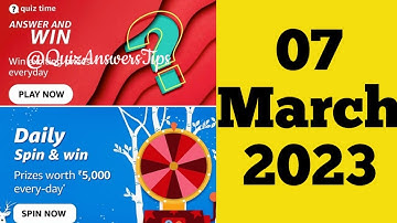 Amazon Quiz Today I 07 March 2023