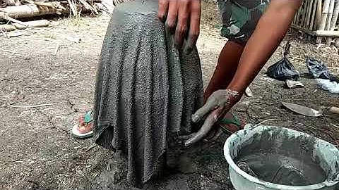 Cara mudah Membuat pot dari Handuk bekas ‼️