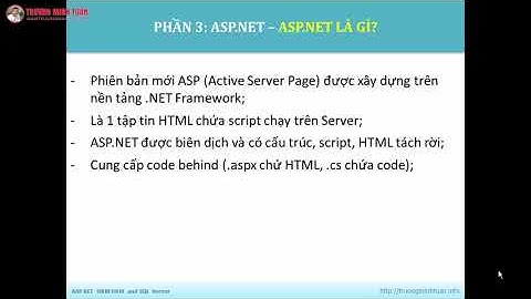 ASP.NET WEBFORM (Lesson19) - Ứng Dụng ASP.NET WebForm | TRUONGMINHTUAN