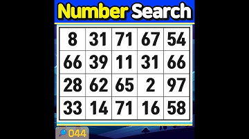NumberSearch. Delicious quiz. 【Memory | Concentration】#044