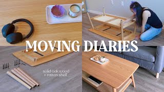 moving diaries 🪵🍂 ‧₊˚ building a coffee table + catch up with me (fiberglass ᴖ̈) ft. fancyarn