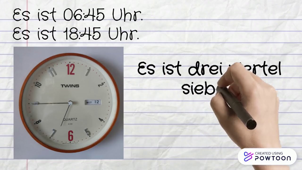 Uhrzeit lesen - Teil 2 - Viertel- und Dreiviertelstunden - YouTube