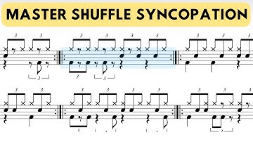 Shuffle Groove Syncopation Workout for Drummers | Play Along Sheet Music