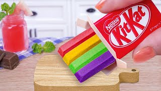 Sweet Chocolate 🍫🌈 Satisfying Miniature RAINBOW KITKAT Recipe | 1000+ Miniature Ideas By Mini Cakes