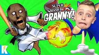 GRANNY in Super Smash Bros! (UNLEASHED on Little Flash Nintendo Mii) K-City GAMING