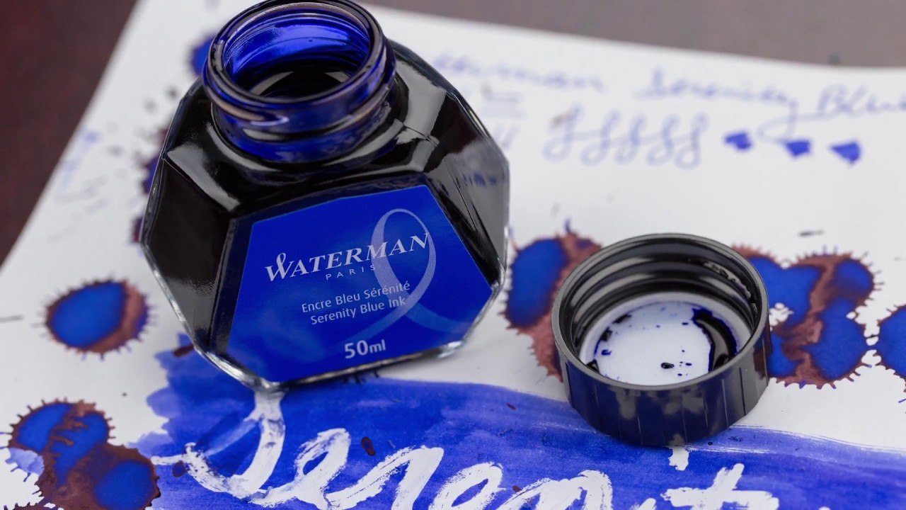 Waterman 1.7 oz Ink Bottle for Fountain Pens Serenity Blue S0110720