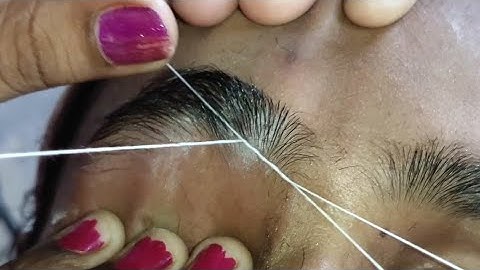 Thick to thin eyebrows threading tutorial for beginners, Perfect shape of eyebrows threading