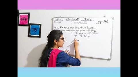 MATHS Class - 4th / Chapter - 11 / Money (part - I)